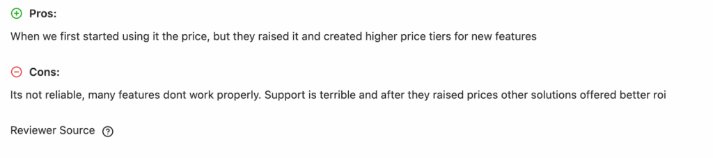 a user's review of syncro on G2 platform screenshot